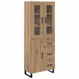 vidaXL Highboard Artisan Eikenhout 69,5 x 34 x 180 cm