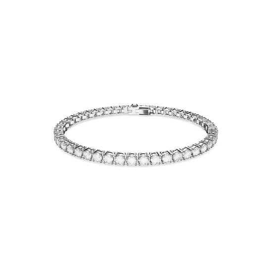 Swarovski Matrix Tennis Armband - Zilverkleurig - Vrouwen - 16.50 cm