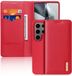 Dux Ducis Samsung Galaxy S25 Ultra Hoesje - Dux Ducis Hivo - Genuine Leather Book Case - Rood