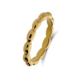 Lucardi Dames Stainless steel goldplated ring bol