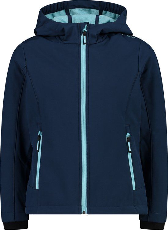 CMP Girls Fix Hoodie Softshell - Blue-acqua - Size 116 - 2023