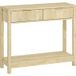 Sibold Console Sibold Design Élégant 2 Tiroirs Rangement Couloir Bois Naturel