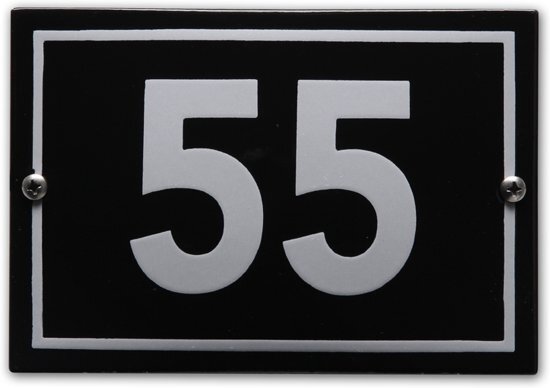 EmailleDesignÂ® Huisnummer model Phil nr. 55