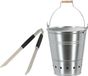 Esschert Design Barbecue set - houtskool BBQ emmer en tang - handig mee te nemen