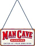 Nostalgic-Art Hangend Bord Man Cave Warning