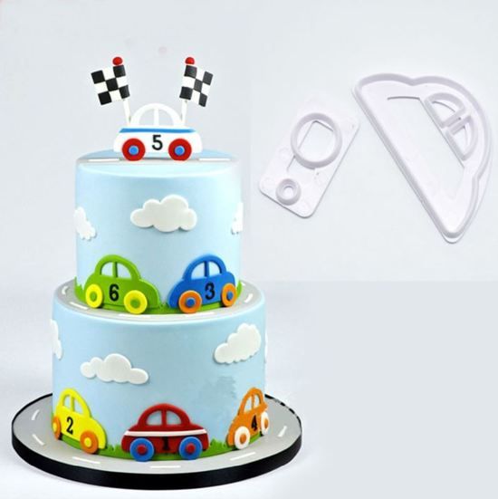 Ardran & Tookar Fondant en deeg Auto uitsteekvorm - Set van 2 stuks