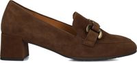 Gabor Dames Loafers 4012 Bruin Suède Blokhak