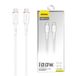 DUDAO L7SCC USB-C naar USB-C kabel 100W 2m Wit