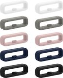 kwmobile 10x Horloge band lusje geschikt voor 20mm Smartwatch Strap (Universal) lus bandje voor Fitness tracker en smartwatch van silicone - meerkleurig
