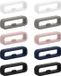 kwmobile 10x Boucle de montre adaptée aux bracelets de montre connectée de 20 mm (universel) boucle de bracelet en silicone pour tracker de fitness et montre connectée - multicolore