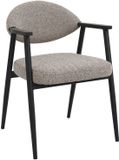 DÉJA Living Eetkamerstoel Karup - Taupe/Zwart - Set van 2