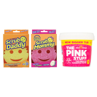 The Pink Stuff Aanbieding: The Pink Stuff Paste (850 gram) + Scrub Mommy spons roze & Scrub Daddy Original spons