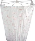 RIDDER Sylt douchegordijn, ombrella, kunststof (ABS), roestvrij staal, PEVA, rosé, 170 cm