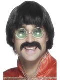 Smiffys Verkleedpruik - Beatles look - 60s en 70s - heren/mannen - feestpruik - zwart - John Lennon look