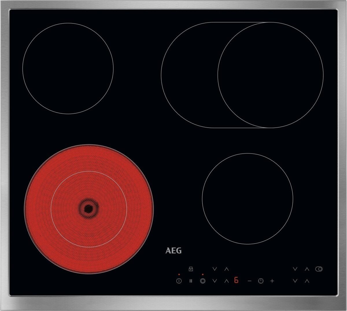 AEG TN64RA06XB Zwart Ingebouwd 60 cm Keramisch 4 zone(s)