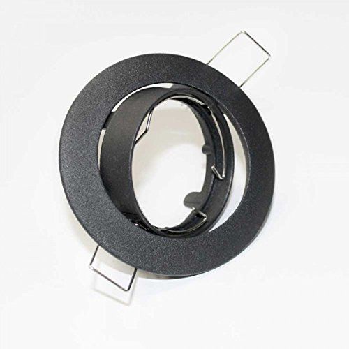 Wonderlamp W-E000023 Basic - ronde inbouwspot, 30o kantelbaar, zwart