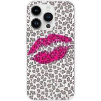 Apple iPhone 14 Pro baiser leopard bedrukt siliconen hoesje