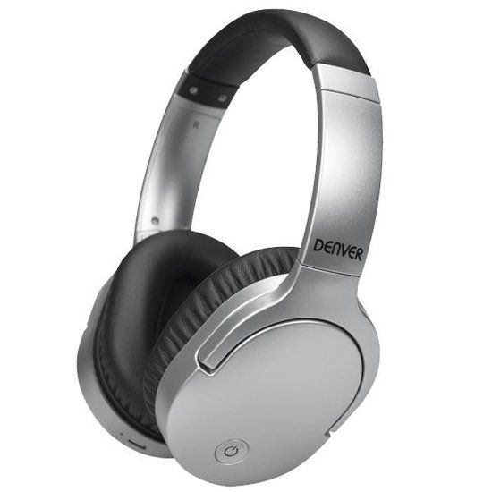 Denver BTN-207 Draadloze Koptelefoon Over-Ear Bluetooth Zilver