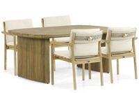 Santika Furniture Santika Suka/Falcon 180 cm dining tuinset 5-delig