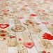 ANRO Tafelkleed Kerst Houtlook Rood-Beige 240x140cm