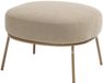 4 Seasons Outdoor Molina voetenbank Bruin / Terre, Amber RVS Metaal Rond Gestoffeerd Ja Modern Voor buiten 55 x 63 x 26.5 cm