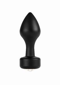 Ouch! Elegant Buttplug Black With Diamond - 8714273064660