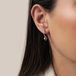 Hey Happiness Hart Oorringen Dames - Chunky Hoop Oorbellen - Roestvrij Staal - Charm Oorbellen - Waterproof - Zilver