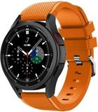 Strap-it Bracelet de montre connectée en silicone - Convient pour Samsung Galaxy Watch 4 Classic 42mm - Orange