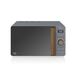 Swan Nordic Digitale magnetron, 20 l, 6 standen, 800 W vermogen, timer 30 min, eenvoudige reiniging, ontdooimodus, modern design, handvat in houtlook, mat grijs