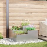 vidaXL Jardinière argent 80 x 80 x 48 cm acier galvanisé