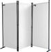 QUICK STAR Paravent, 3-delig, 170 x 165 cm, stof, wit