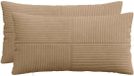 vidaXL Kussensloop 2 stuks ALMELO Bruin 40 x 80 cm corduroy