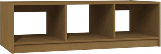 vidaXL Salontafel 110x50x34 cm massief grenenhout honingbruin