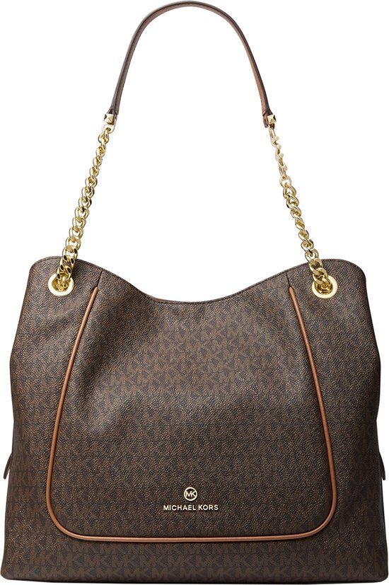 Michael Kors Piper Leather Multicolor Women's Shopper Bag