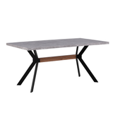 Beliani BENSON Eettafel - Grijs - 90 x 160 cm - MDF