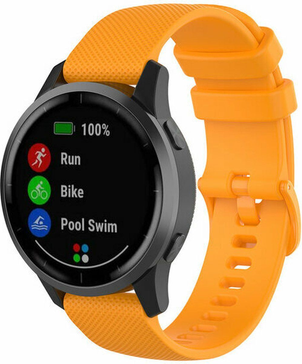 By Qubix Qubix Garmin Venu / Sq / Sq2 / 2 plus - Sportband met motief - Oranje