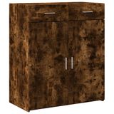 vidaXL Dressoir - 80x42,5x93 cm - Bewerkt Hout - Gerookt Eikenkleurig