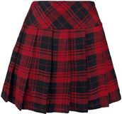 Heartless Zorya rok Korte rok rood-zwart XL Polyester Dames - Gothic, Rock wear