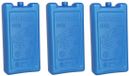 Gerimport Koelelement - 3x stuks - dik - 500 ml - 9,5 x 17,5 x 4 cm - blauw - kunststof