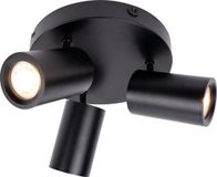 Ledvion SMART LED Plafondspot Zwart 3-lichts Dimbaar GU10 4.9W RGB+CCT