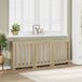 vidaXL Radiatorombouw 205x21,5x83,5 cm bewerkt hout sonoma eikenkleur