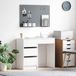 Maison Exclusive Bureau, blanc, panneau de particules, 90 x 37,5 x 75 cm