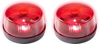 Widmann Lampe gyrophare de police rouge LED avec sirène 7 cm - 2x