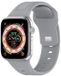 By Qubix - Square siliconen band - Grijs - Geschikt voor Apple Watch 38mm / 40mm / 41mm / 42mm