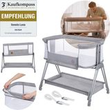 Lionelo Luna - Babybedje - Co-sleeper - Grijs - Inclusief Matras - Verstelbaar