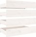 vidaXL - Bedlades - 4 stuks - Massief Grenenhout - Wit
