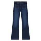 WRANGLER Jeans blauw / wit