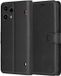 Techsuit Hoesje geschikt voor Nothing Phone (3a) Lite - Leather Folio Book Wallet Case - Zwart