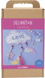 Creativ Company CC Craft Kit Decoration, Cloud, Moon, Star, Glitter Colours, Pastel Colours, 1 Pack