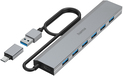 Hama USB 3.2 Gen 1 Hub - 7-poorts - USB-A + USB-C - 5 Gbit/s - Antraciet